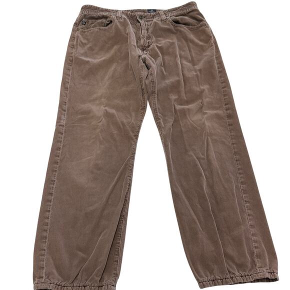 Adriano Goldschmied Pants Mens 36 x 29 Brown Protege Straight Leg Pima Cotton - Picture 2 of 8